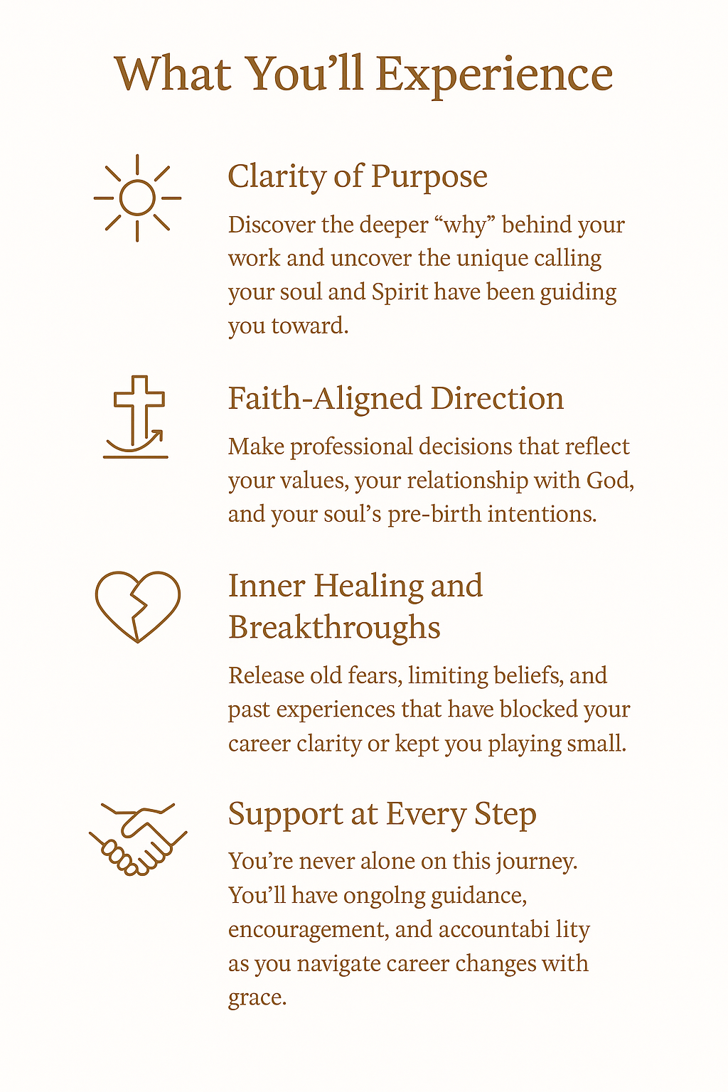 Spiritual Career Coaching 2 what you'll experience