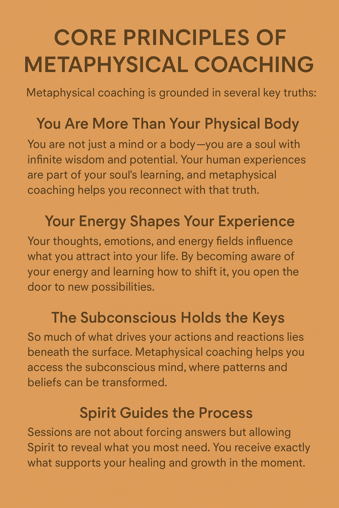 core principles of metaphysical coaching