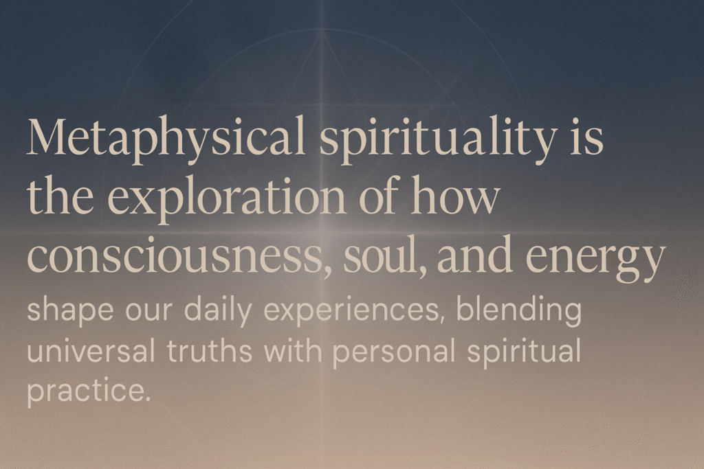 metaphysical spiritual definition